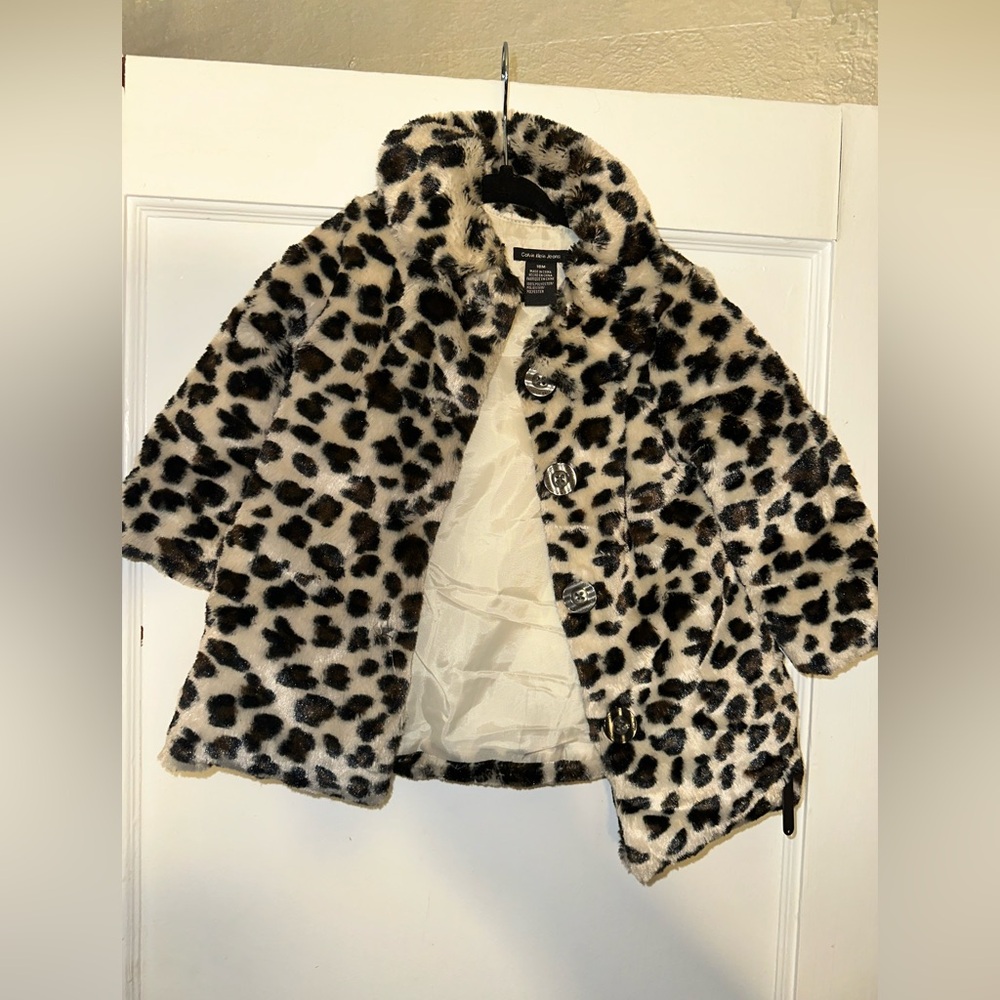 Calvin Klein Jeans Black and Cream Puffer Jacket